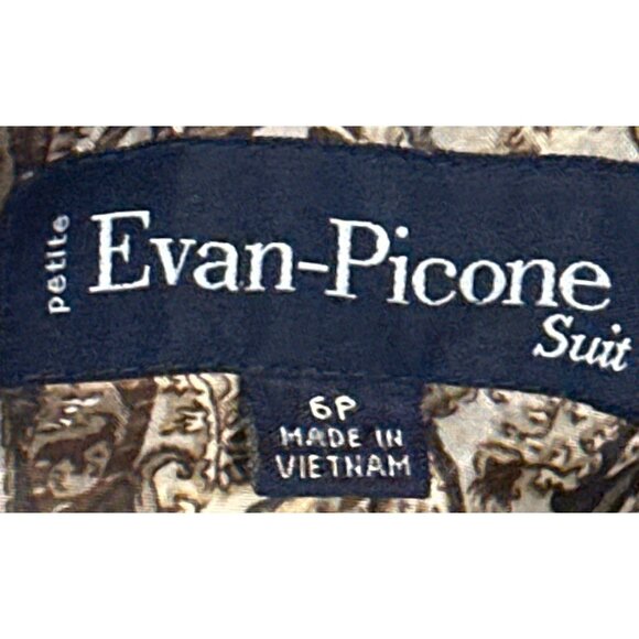 Evan-Picone Petite Suit Jacket Brown w/Stripes Polyester Blend Women's Size 6P - Picture 7 of 16